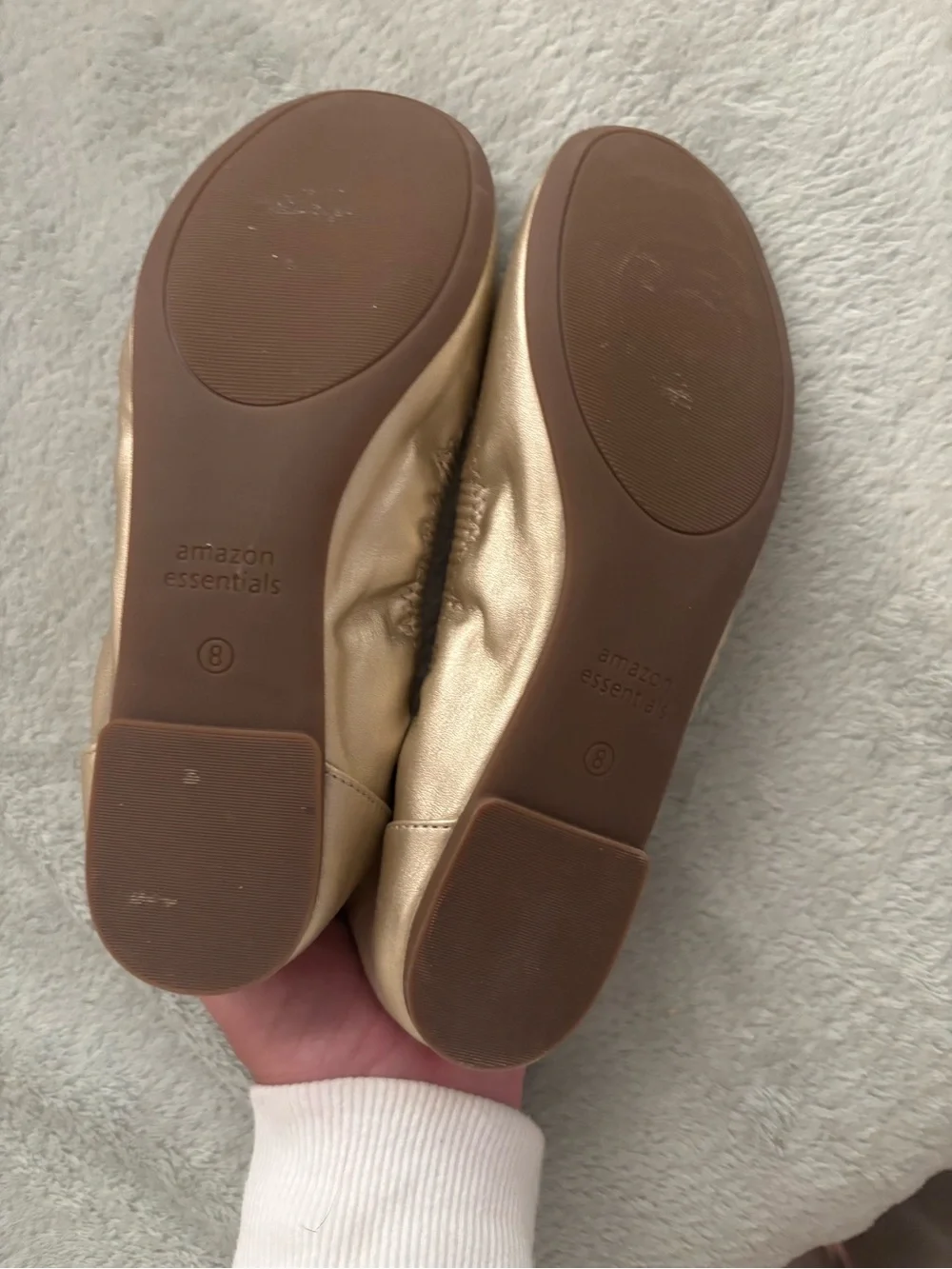 Amazon Essentials Metallic Ballet Flats - Rose Gold